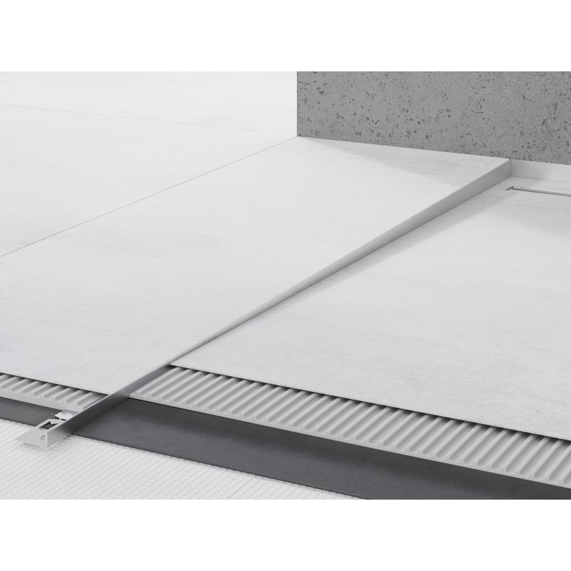 Mexen Line-B plinthe de sol à gauche 120 cm, inox - 181001120L
