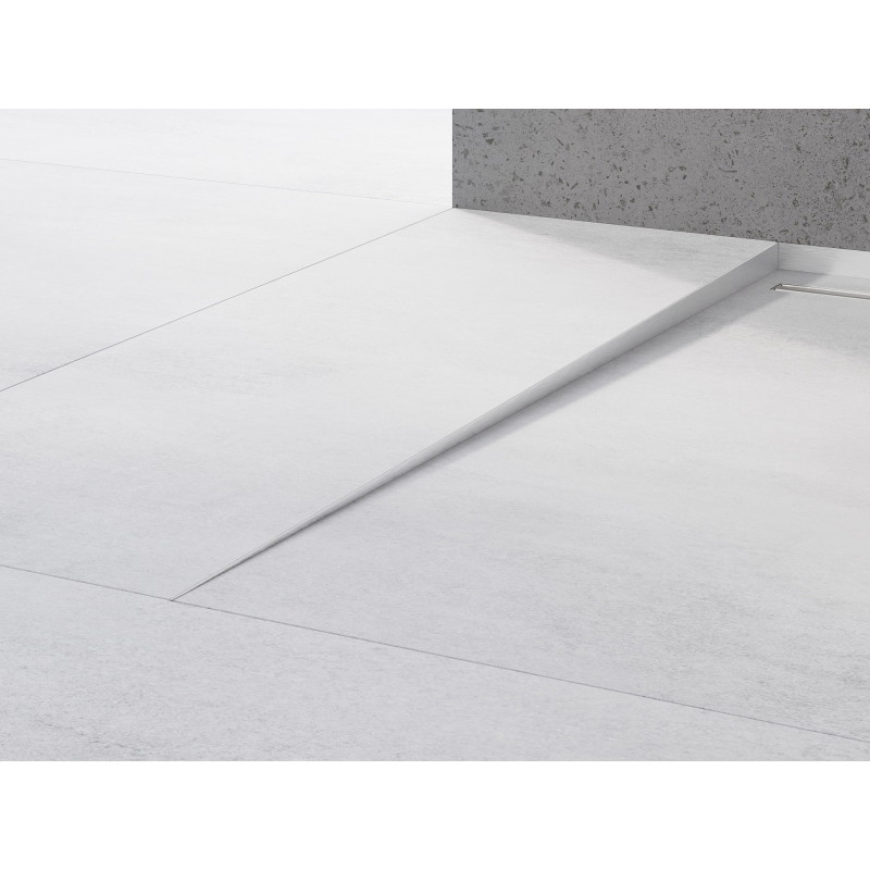 Mexen Line-B plinthe de pente de sol 120 cm gauche, inox - 181001120L