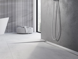 Mexen Line-B plinthe de pente au sol 180 cm gauche, inox - 181001180L