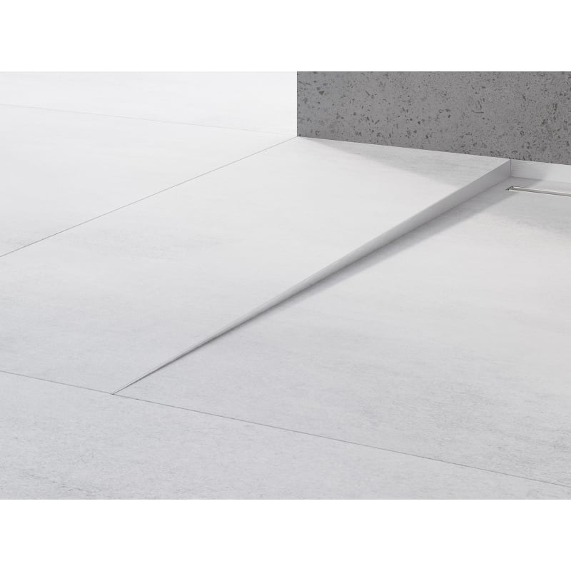 Mexen Line-B plinthe de sol en pente 180 cm gauche, inox - 181001180L