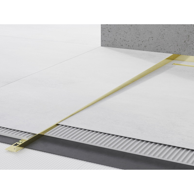 Mexen Line-B plinthe de pente de sol 180 cm gauche, dorée - 185001180L