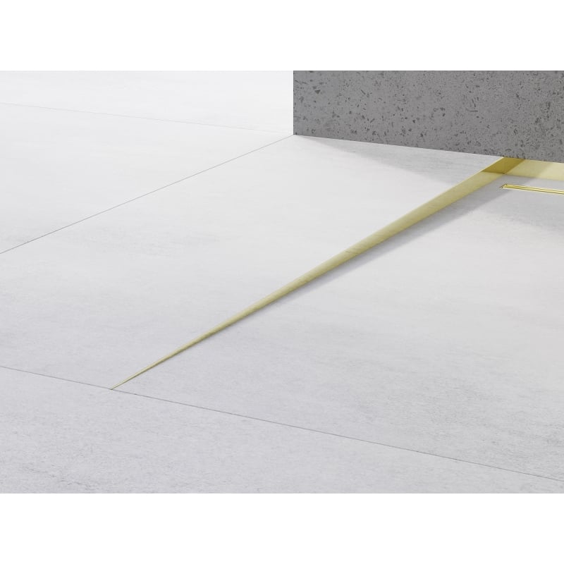 Mexen Line-B plinthe de pente de sol 180 cm gauche, dorée - 185001180L