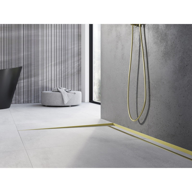 Mexen Line-B barre de seuil de sol 180 cm gauche, or brossé - 185501180L