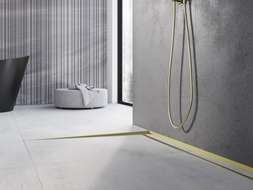 Mexen Line-B barre de seuil de sol 180 cm gauche, or brossé - 185501180L