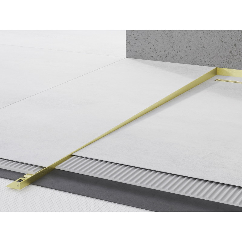 Mexen Line-B plinthe d'écoulement au sol 180 cm gauche, or brossé - 185501180L