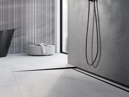 Mexen Line-B plinthe de sol inclinée 180 cm gauche, noire - 187001180L