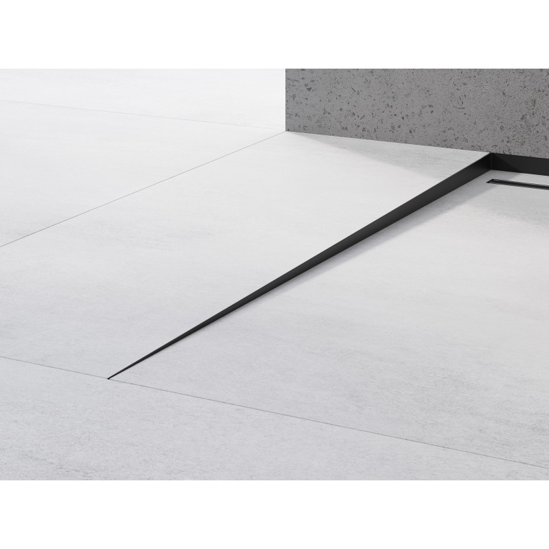 Mexen Line-B plinthe à dénivelé pour sol 180 cm gauche, noire - 187001180L