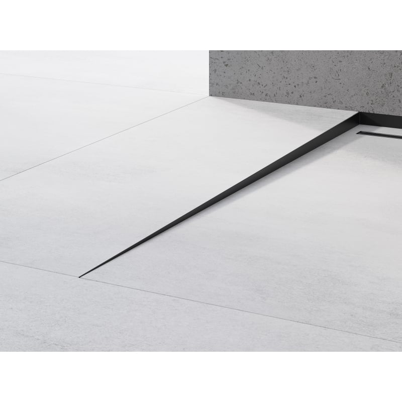 Mexen Line-B plinthe de sol inclinée 180 cm gauche, noire - 187001180L