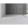 Mexen Line-B bande de pente murale 120 cm gauche, inox - 181002120L