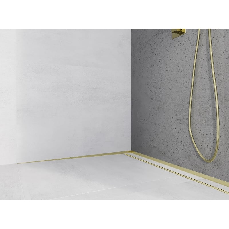 Mexen Line-B baguette de pente murale 120 cm gauche, dorée - 185002120L