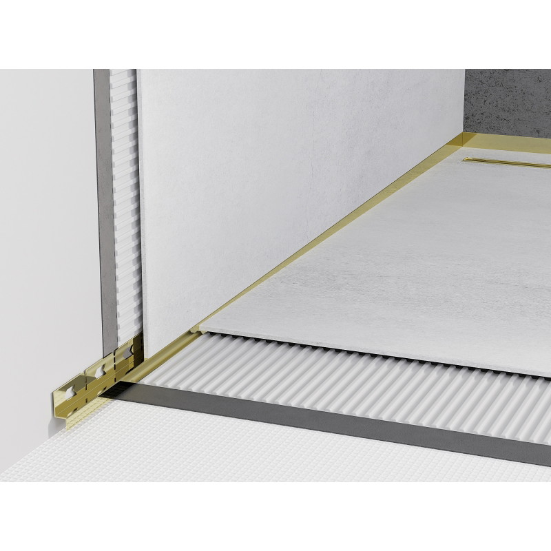 Mexen Line-B baguette de pente murale 120 cm gauche, dorée - 185002120L