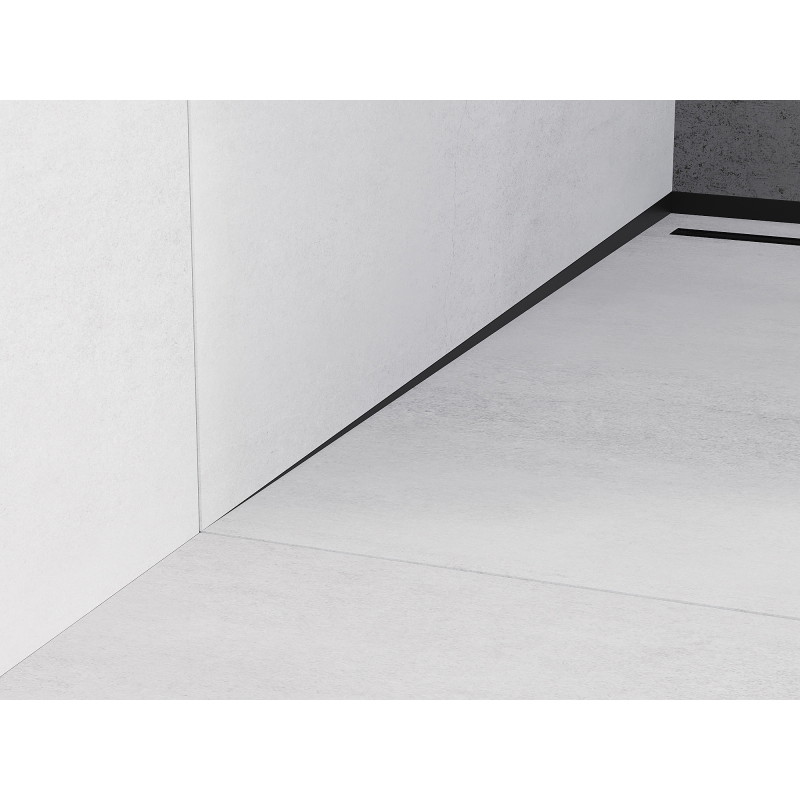 Mexen Line-B plinthe murale à pente 120 cm gauche, noire - 187002120L
