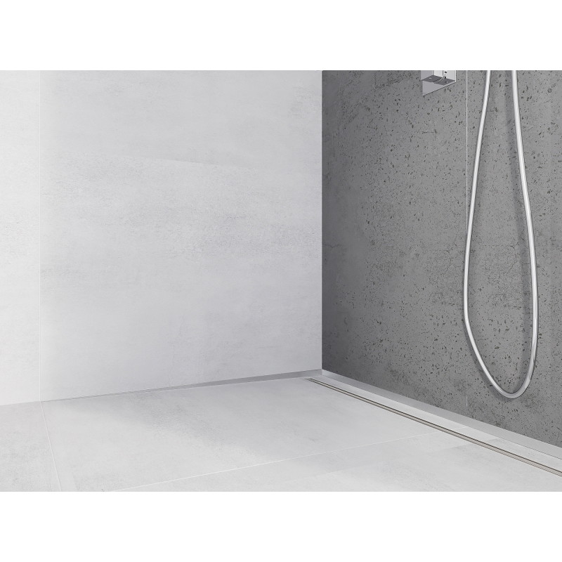 Mexen Line-B plinthe de pente murale 180 cm gauche, inox - 181002180L