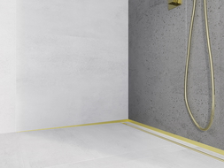 Mexen Line-B profilé mural avec pente 180 cm gauche, or - 185002180L