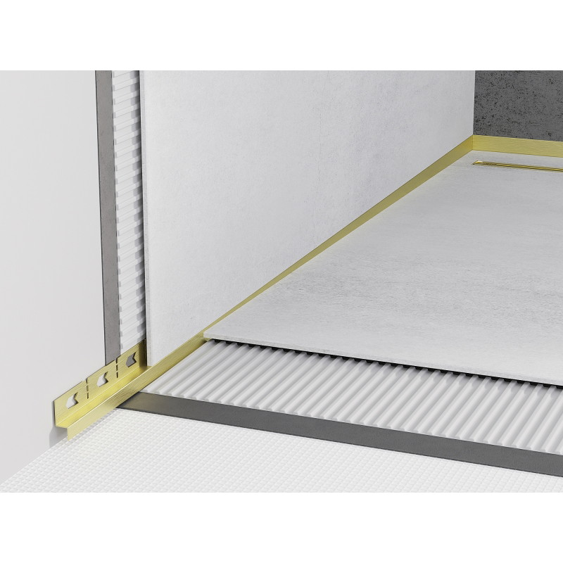 Mexen Line-B plinthe inclinée murale 180 cm gauche, dorée - 185002180L