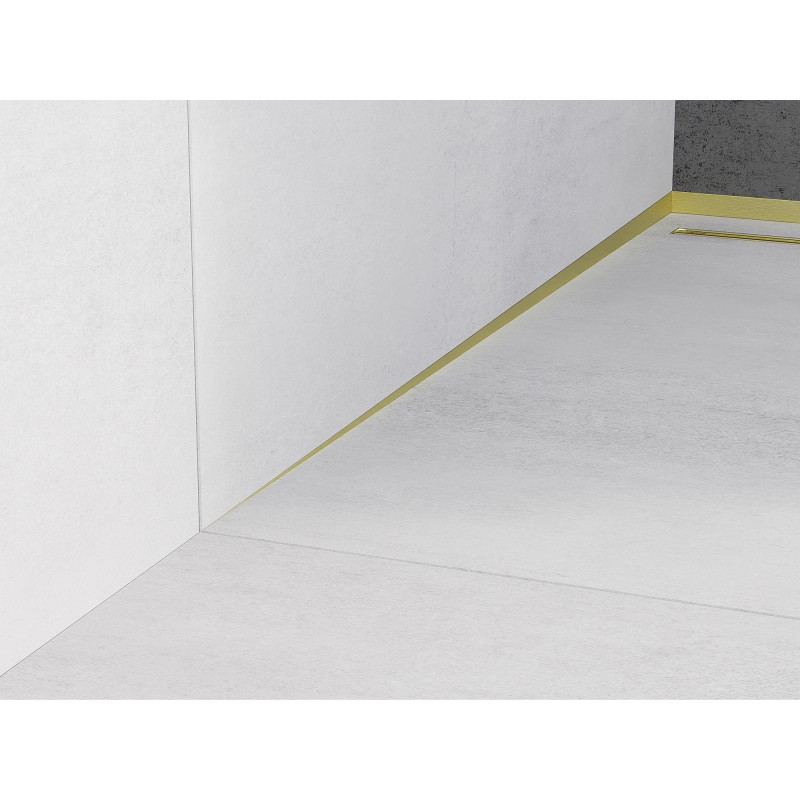 Mexen Line-B plinthe inclinée murale 180 cm gauche, dorée - 185002180L