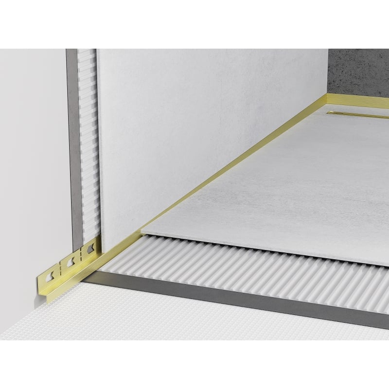 Mexen Line-B baguette de pente murale 180 cm gauche, or brossé - 185502180L