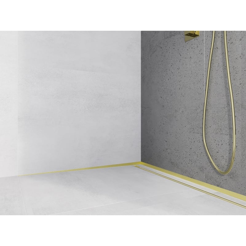 Mexen Line-B baguette de pente murale 180 cm gauche, or brossé - 185502180L