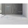 Mexen Line-B plinthe de pente murale 120 cm droite, inox - 181002120R