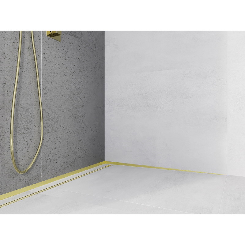 Mexen Line-B plinthe murale inclinée 120 cm droite, or brossé - 185502120R