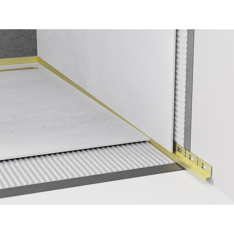 Mexen Line-B moulure de pente murale 120 cm droite, or brossé - 185502120R