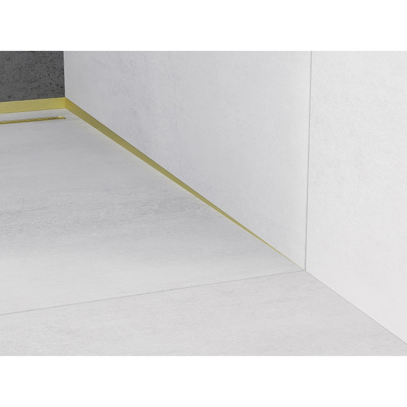 Mexen Line-B plinthe murale inclinée 120 cm droite, or brossé - 185502120R