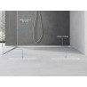 Mexen Line-B plinthe inclinée murale 180 cm à droite, inox - 181002180R