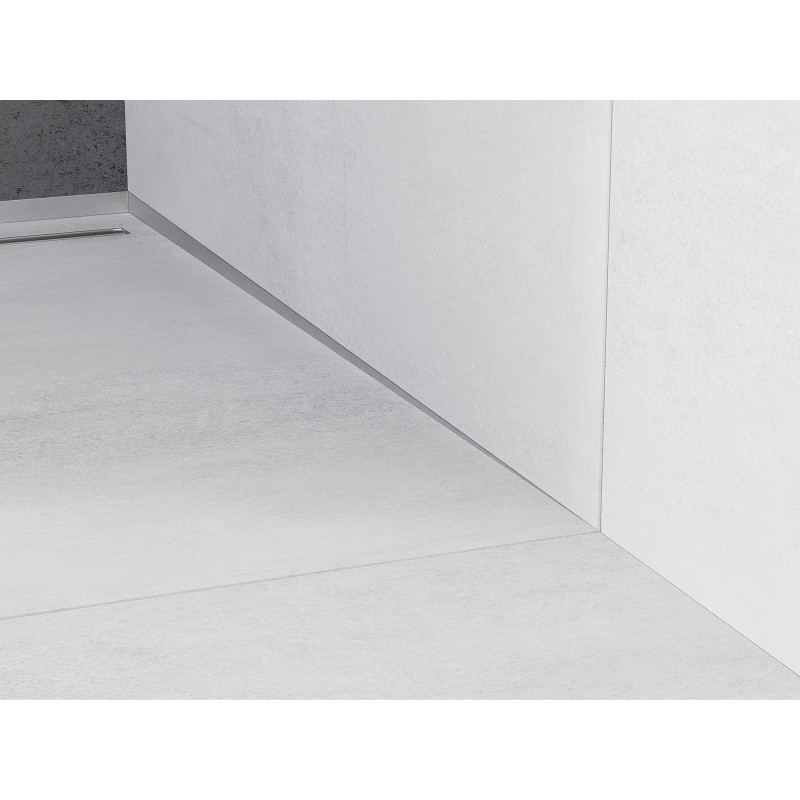 Mexen Line-B plinthe inclinée murale 180 cm à droite, inox - 181002180R