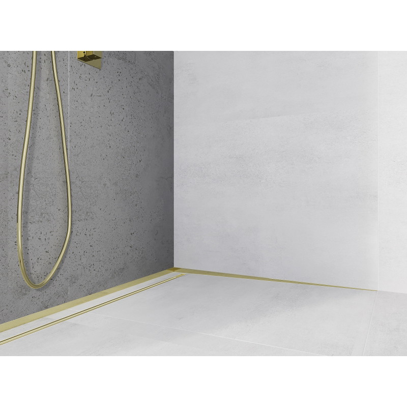Mexen Line-B baguette d'écoulement murale 180 cm droite, or - 185002180R