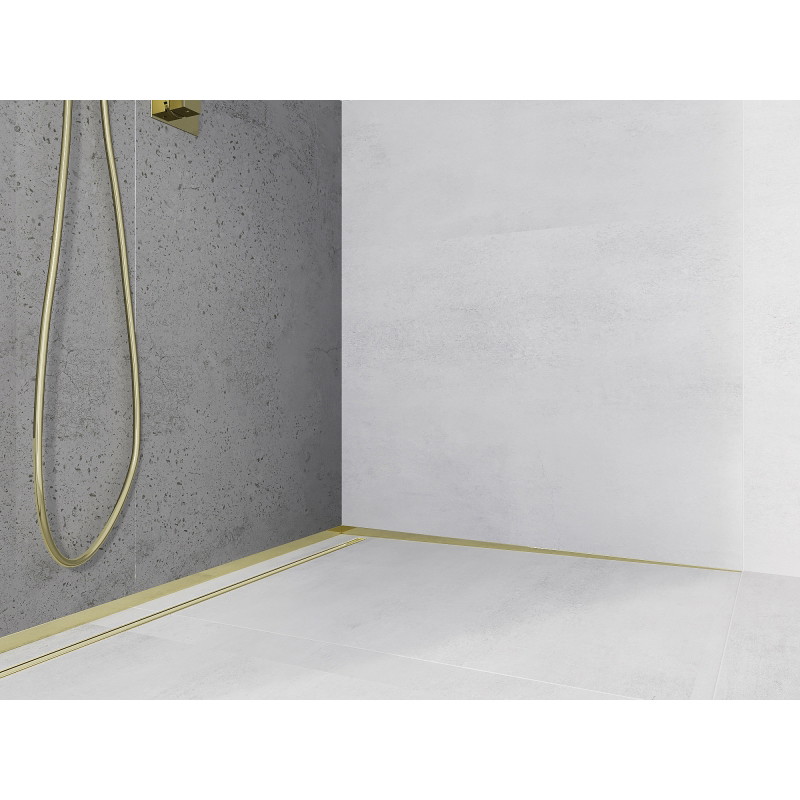 Mexen Line-B liste d'écoulement murale 180 cm droite, dorée - 185002180R