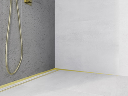 Mexen Line-B baguette de pente murale 180 cm droite, or brossé - 185502180R