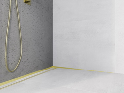 Mexen Line-B plinthe inclinée murale 180 cm droite, or brossé - 185502180R