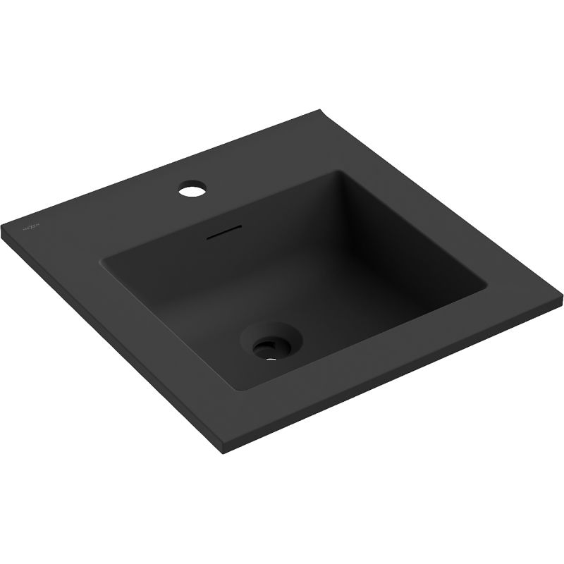 Mexen Otis lavabo encastré dans le plan 46 x 46,5 cm, noir mat - 25184571