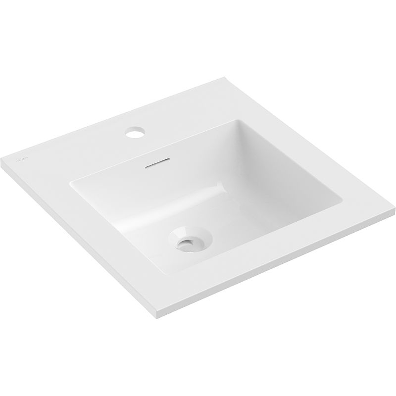 Mexen Otis lavabo encastré dans un plan 46 x 46,5 cm, blanc brillant - 25184500