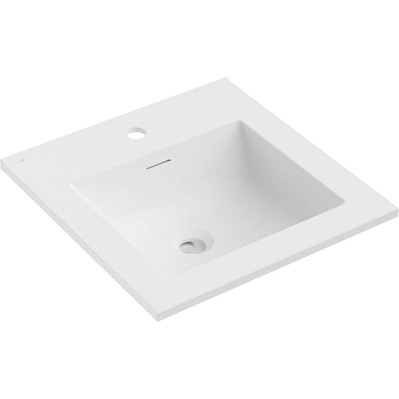 Mexen Otis lavabo encastré 46 x 46,5 cm, blanc mat - 25184501