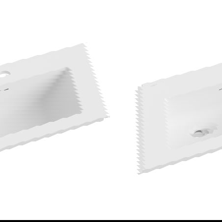 Mexen Otis lavabo encastré 46 x 46,5 cm, blanc mat - 25184501