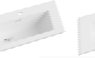 Mexen Otis lavabo encastré dans le plan 46 x 46,5 cm, blanc mat - 25184501