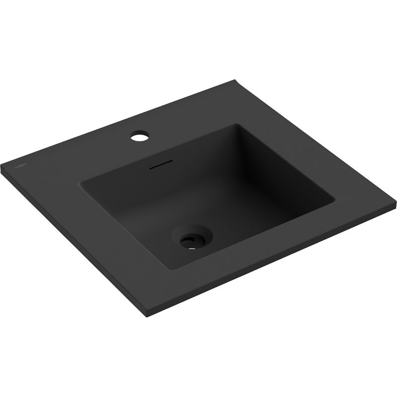 Mexen Otis lavabo encastré 51 x 46,5 cm, noir mat - 25185071