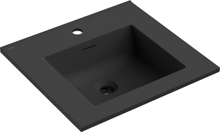 Mexen Otis lavabo encastré dans le plan 51 x 46,5 cm, noir mat - 25185071