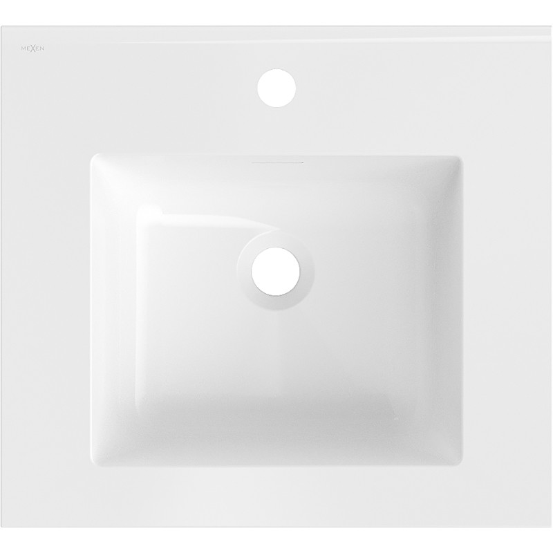 Mexen Otis lavabo encastré dans le plan 51 x 46,5 cm, blanc brillant - 25185000