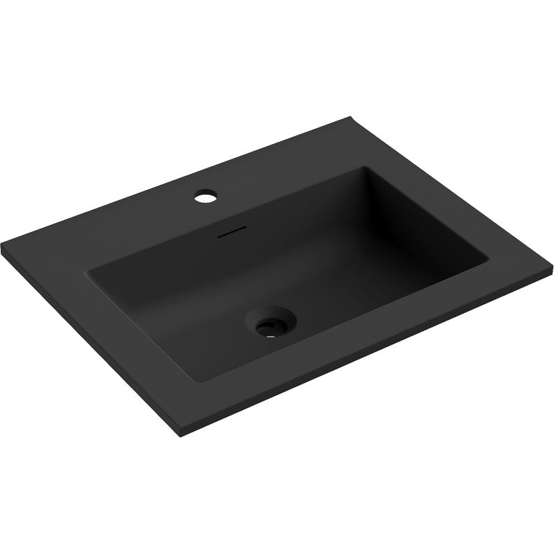 Mexen Otis lavabo encastré 61 x 46,5 cm, noir mat - 25186071