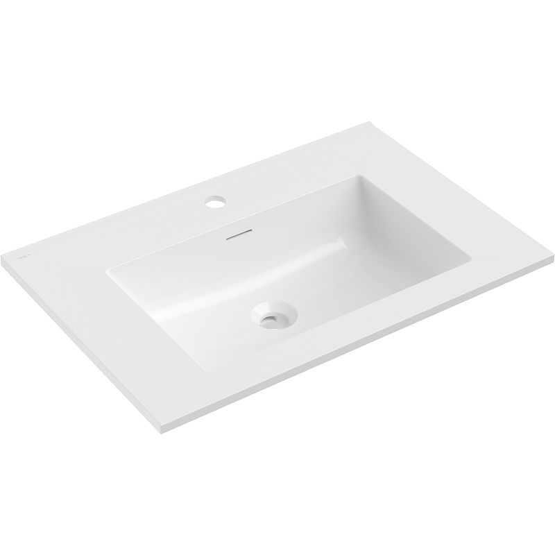 Mexen Otis lavabo encastré dans le plan 71 x 46,5 cm, blanc brillant - 25187000
