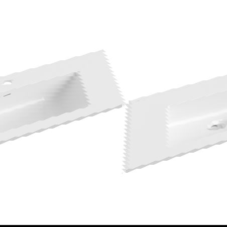 Mexen Otis lavabo encastré dans le plan 71 x 46,5 cm, blanc brillant - 25187000