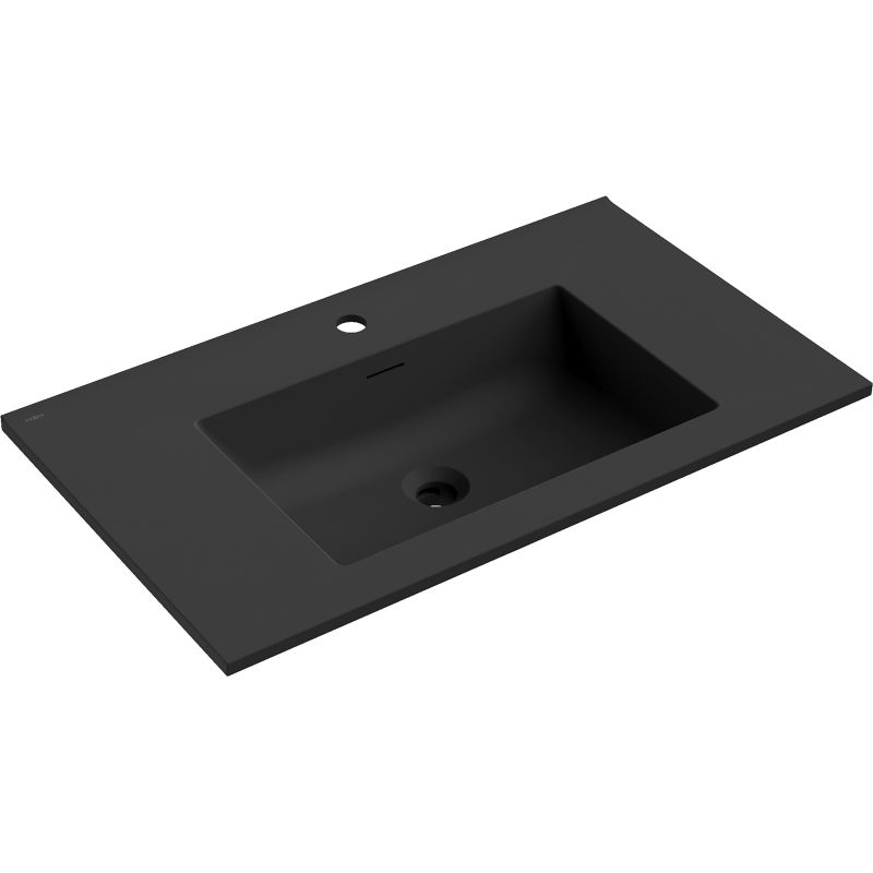 Mexen Otis lavabo encastré 81 x 46,5 cm, noir mat - 25188071