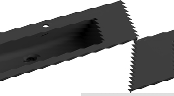 Mexen Otis lavabo encastré dans le plan, 81 x 46,5 cm, noir mat - 25188071