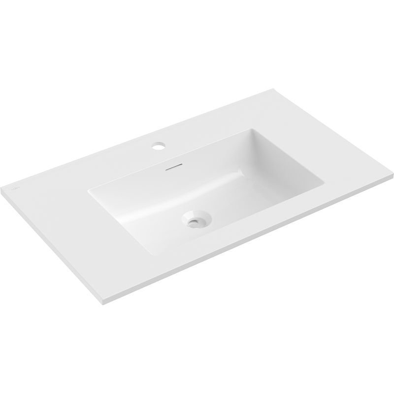 Mexen Otis lavabo encastré dans le plan de travail 81 x 46,5 cm, blanc brillant - 25188000
