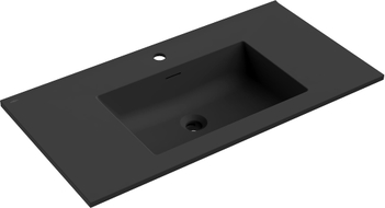 Mexen Otis lavabo encastré dans le plan de travail 91 x 46,5 cm, noir mat - 25189071