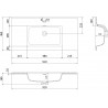 Mexen Otis lavabo encastré dans le plan de travail 91 x 46,5 cm, noir mat - 25189071