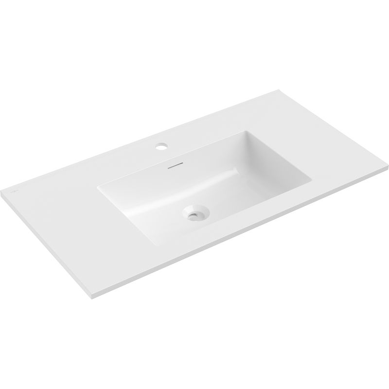 Mexen Otis lavabo encastré dans le comptoir 91 x 46,5 cm, blanc brillant - 25189000