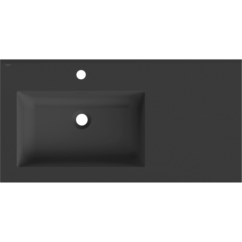 Mexen Otis lavabo encastré à gauche 91 x 46,5 cm, noir mat - 25189071L